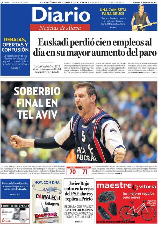 Portada Noticias de Alava 4 enero